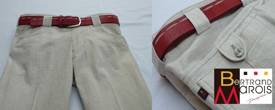 Pantalon lin et coton